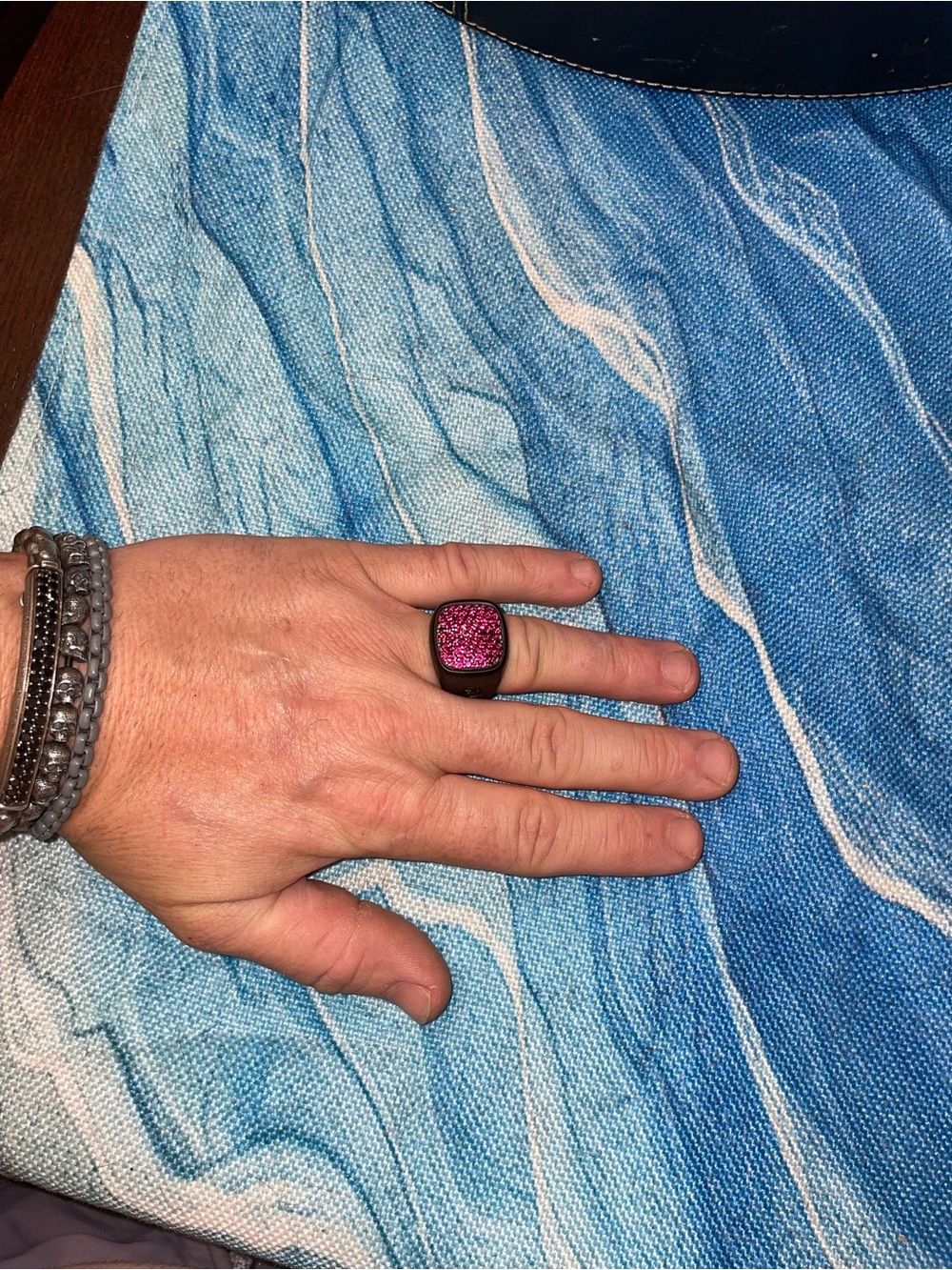 David Yurman Red Ruby Pavé Cushion Ring AUTHENTIC! 8.5 - Picture 11 of 16